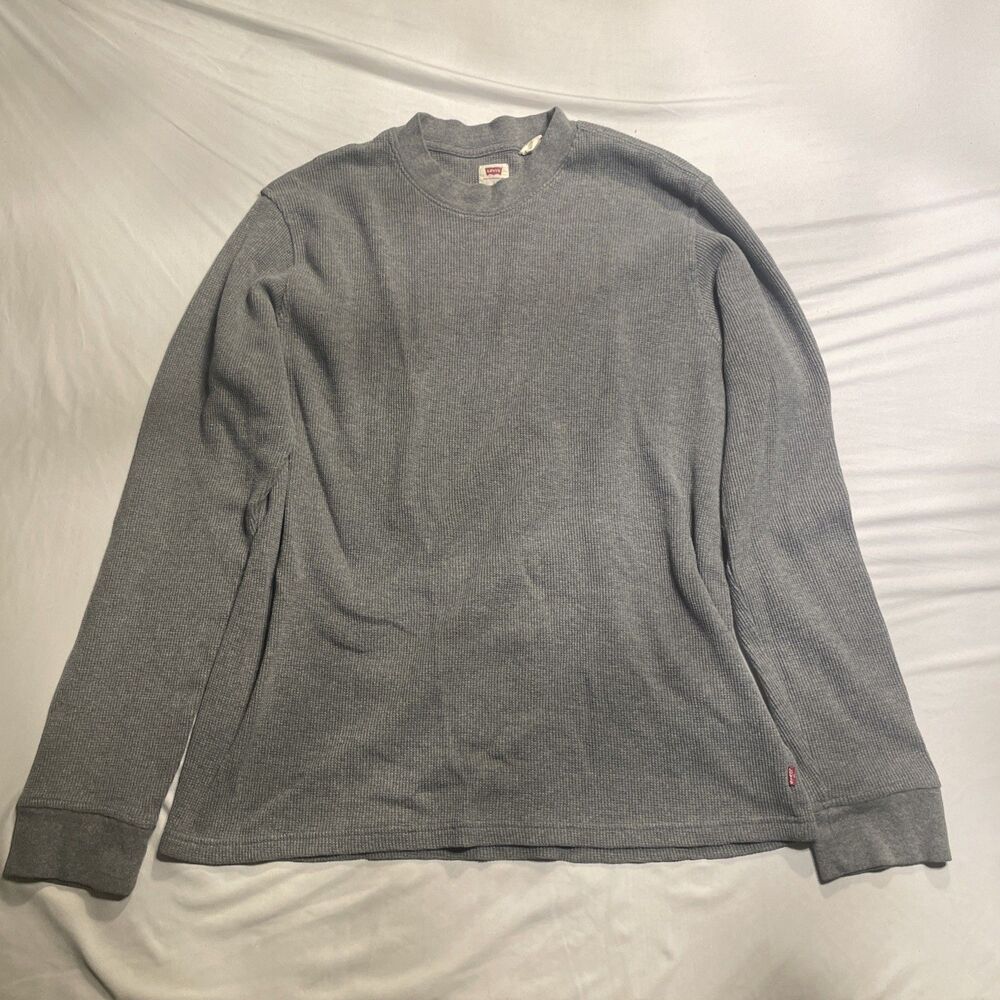 Levis MENS L Heavyweight Relaxed Fit Thermal Knit Shirt VINTAGE Y2K